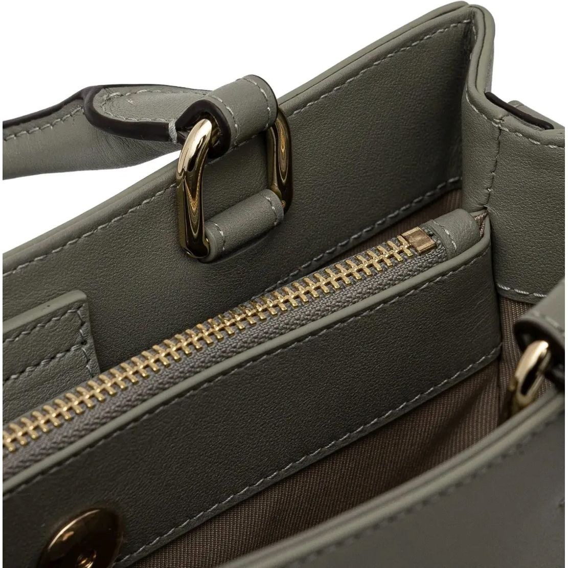 FURLA Pirkinių krepšys moterims, Žalia, Furla nuvola m tote 4