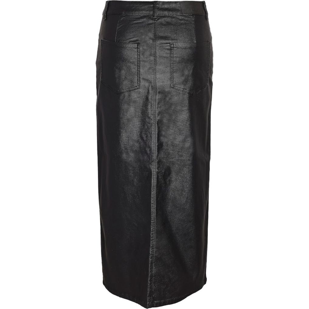 NOISY MAY Midi sijonas moterims, Juoda, Kath slit long skirt 2