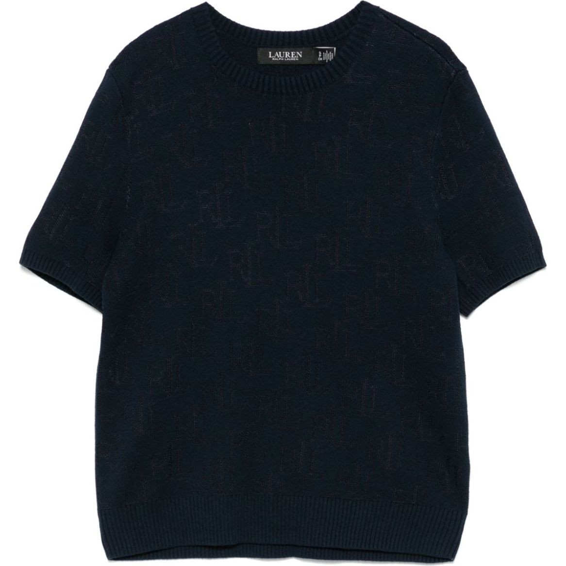 LAUREN RALPH LAUREN Megztinis moterims, Mėlyna, Jamyzah short sleeve pullover