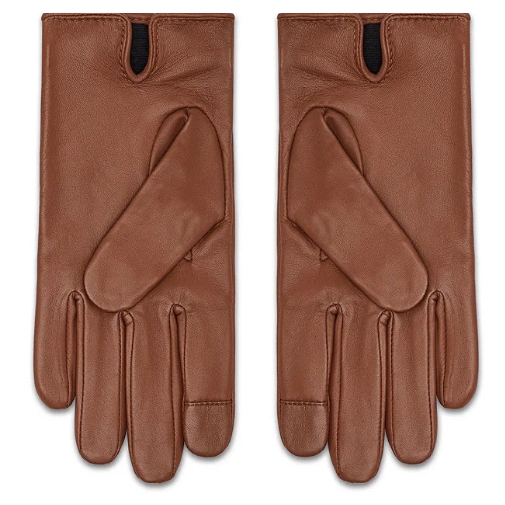 LAUREN RALPH LAUREN Pirštuotos pirštinės moterims, Žalia, Leather logo gloves 2