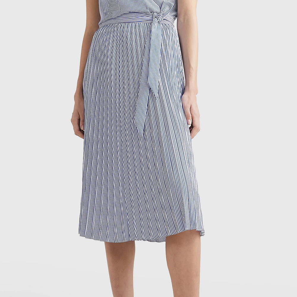 TOMMY HILFIGER Midi suknelė moterims, Mėlyna, Pleated ithaka midi skirt 2