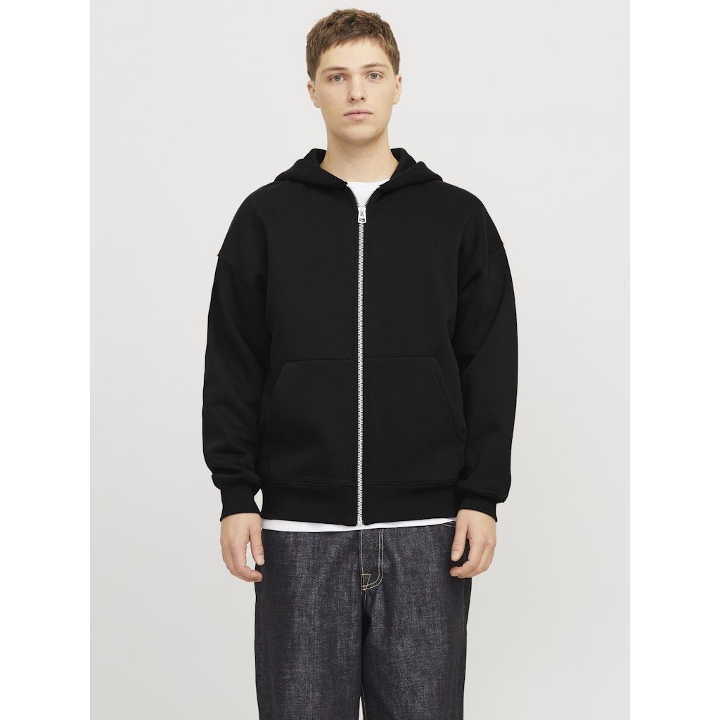JACK & JONES Džemperis vyrams, Juoda, Urban edge sweat zip hood 2