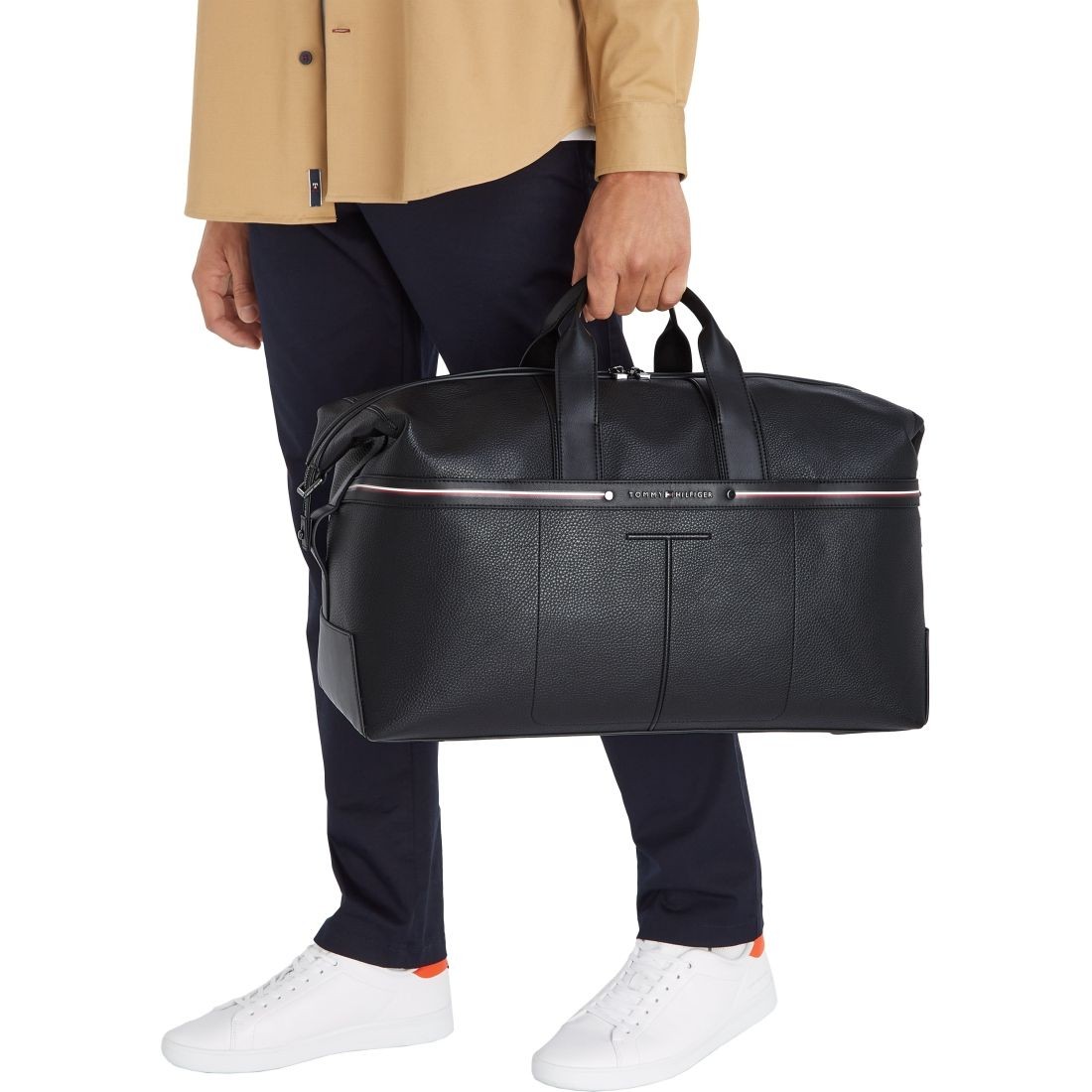 TOMMY HILFIGER Rankinė, krepšys vyrams, Juoda, Central duffle 3