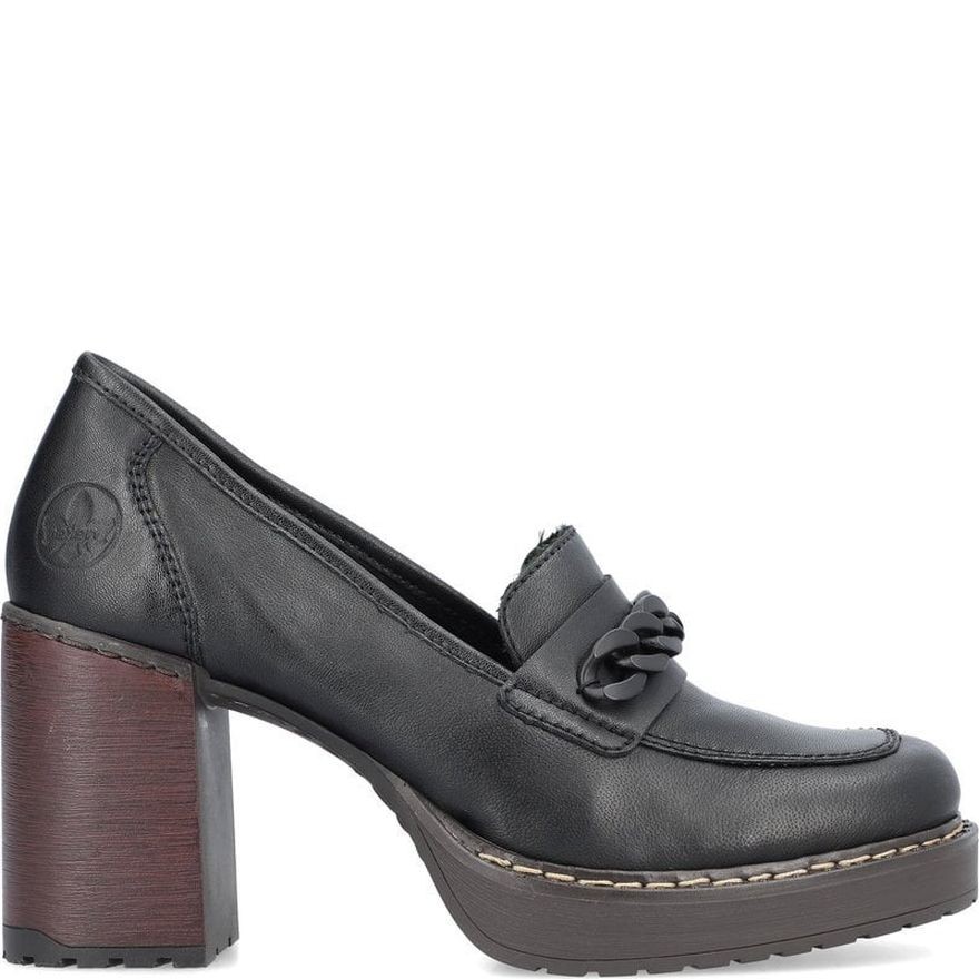 RIEKER Loaferiai moterims, Juoda, PUMPS 2