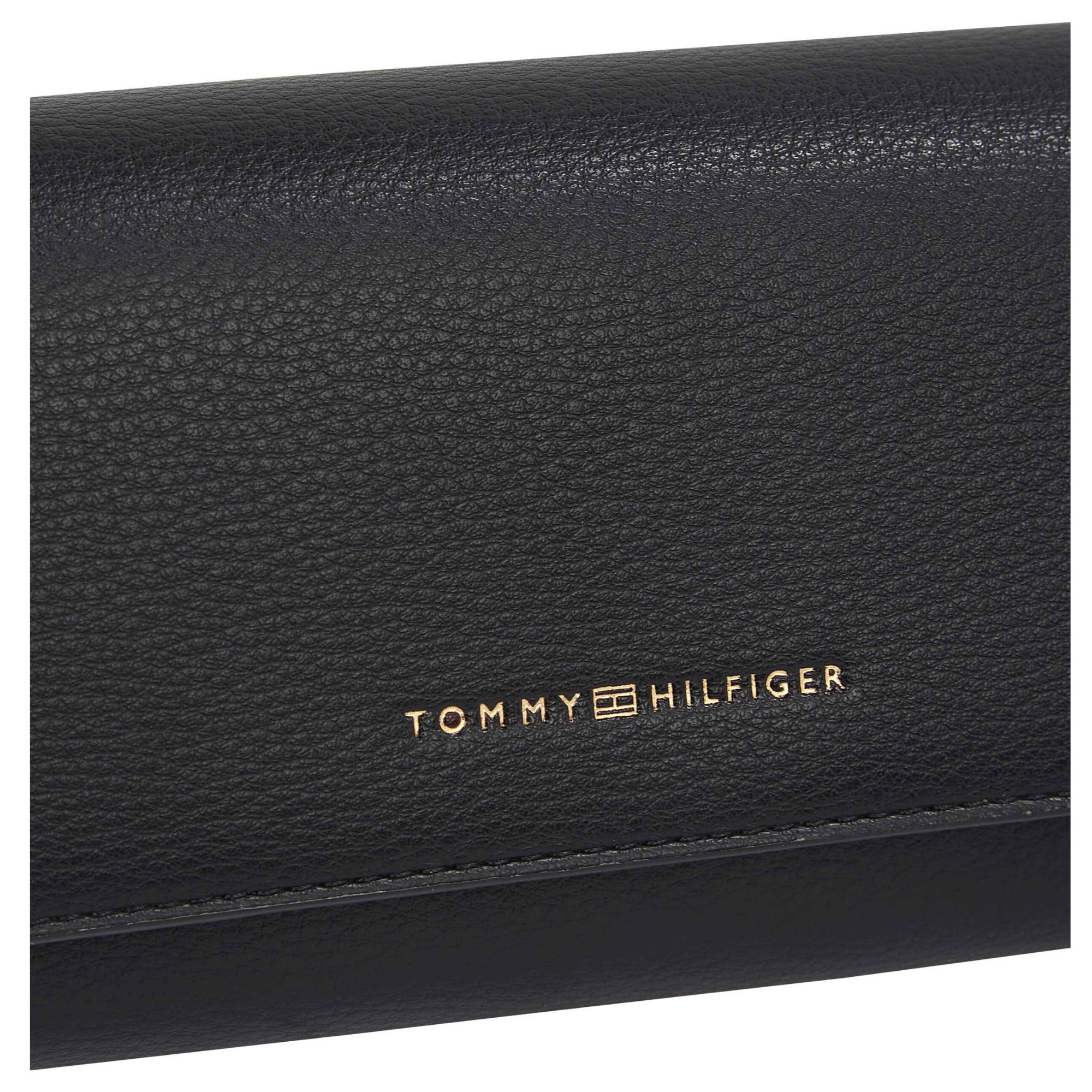 TOMMY HILFIGER Piniginė moterims, Juoda, TH flag lrg flap 4