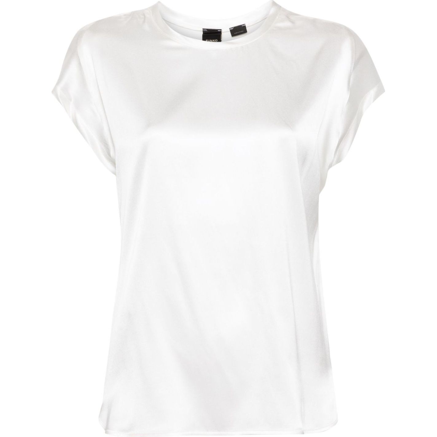 PINKO Palaidinės moterims, Balta, Satin silk blouse