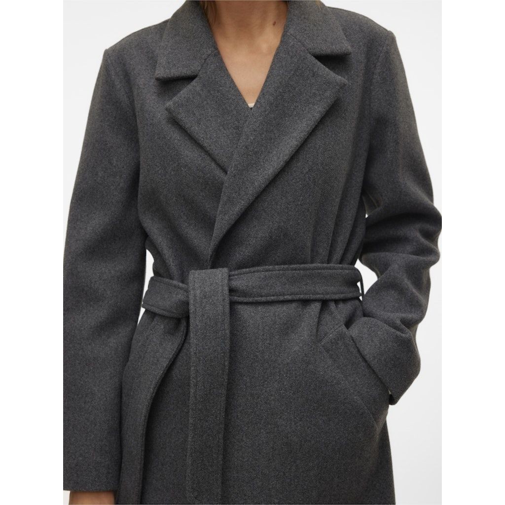 VERO MODA Paltas moterims, Pilka, Fortuneaya xtra long coat 6