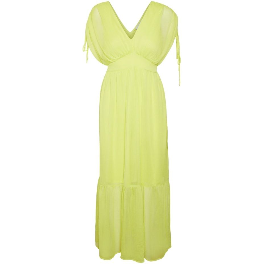 VERO MODA Maxi suknelė moterims, Geltona, VMTHEODORA SL V-NECK 1