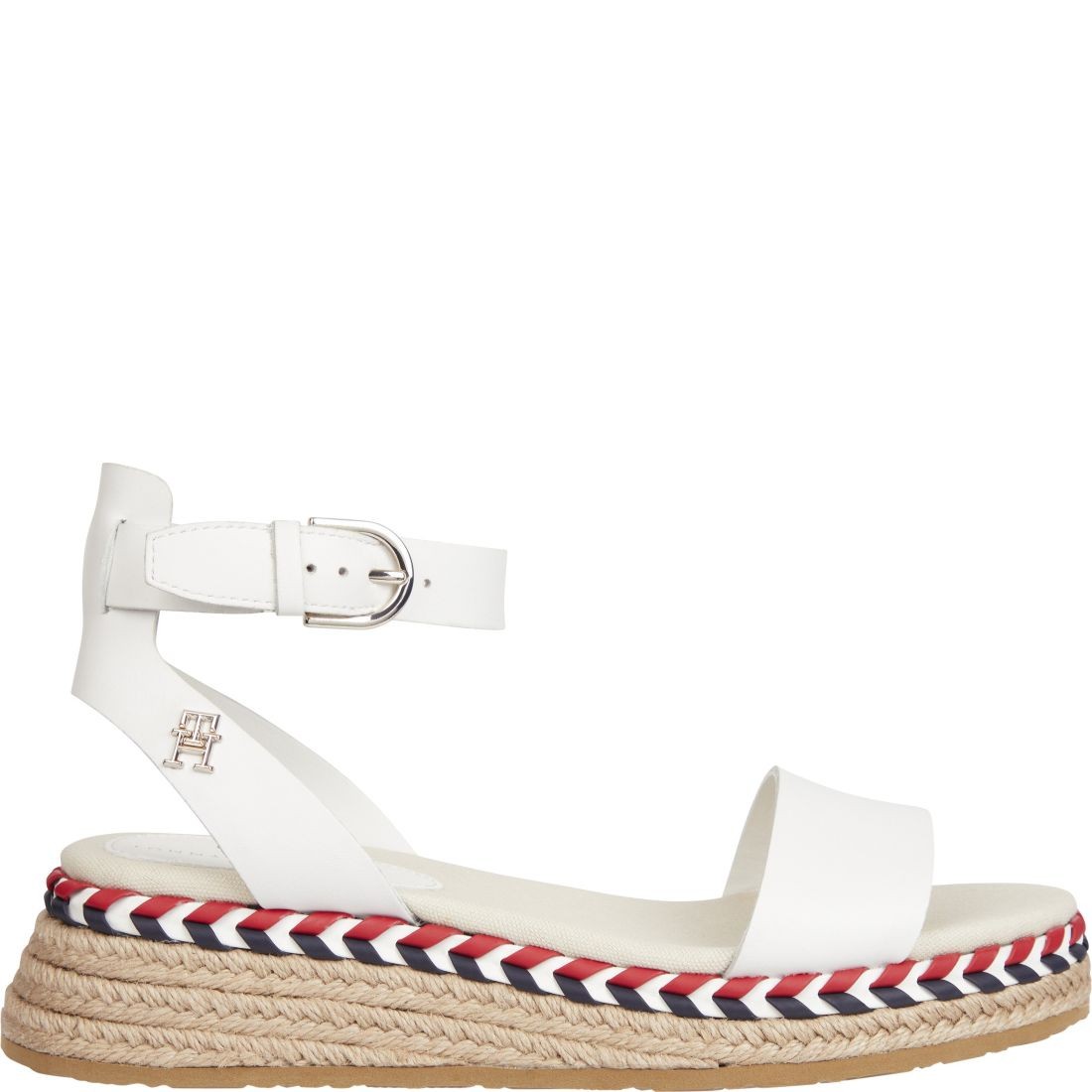 TOMMY HILFIGER Basutės moterims, Balta, Low wedge sandal 1