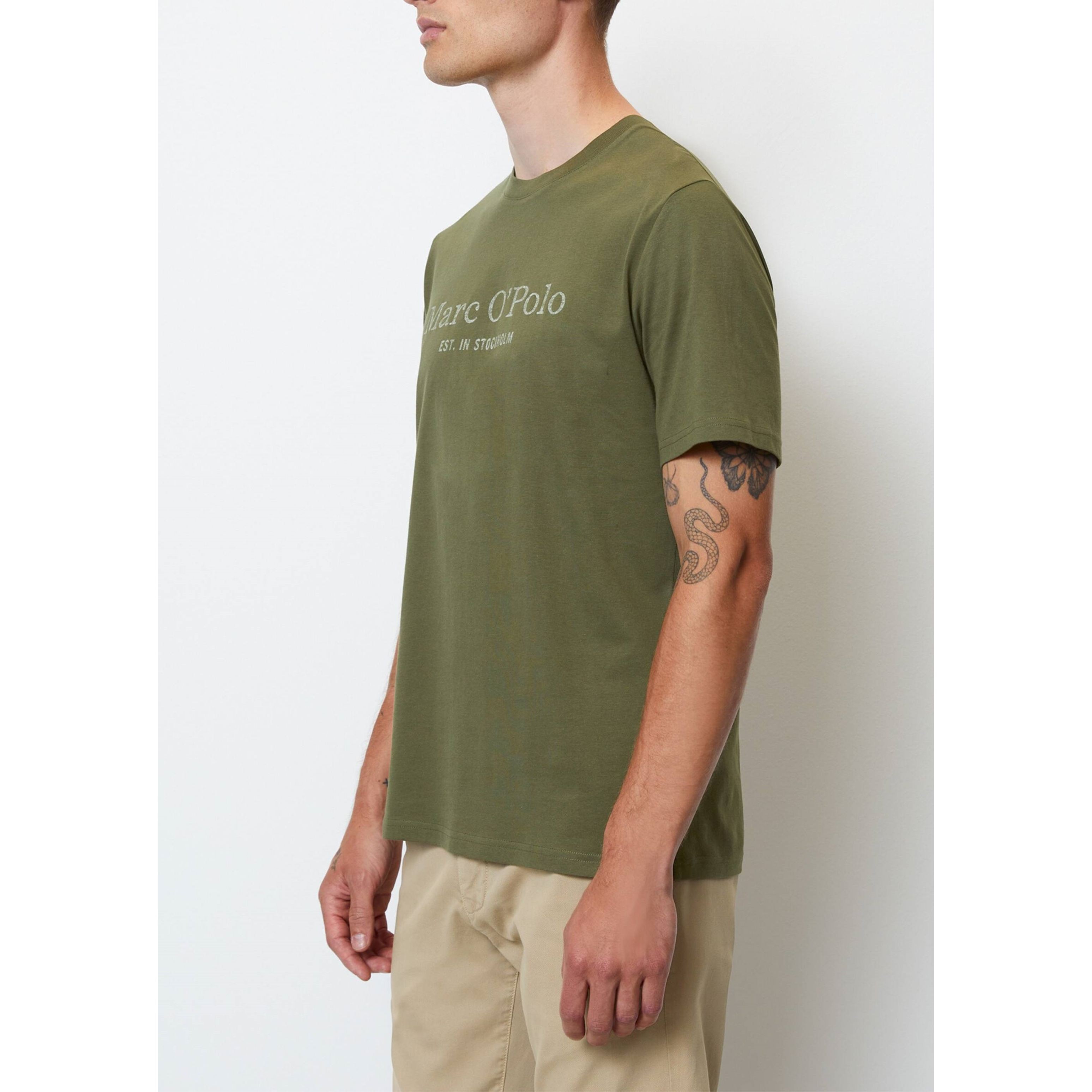 MARC O'POLO Marškinėliai vyrams, Žalia 4