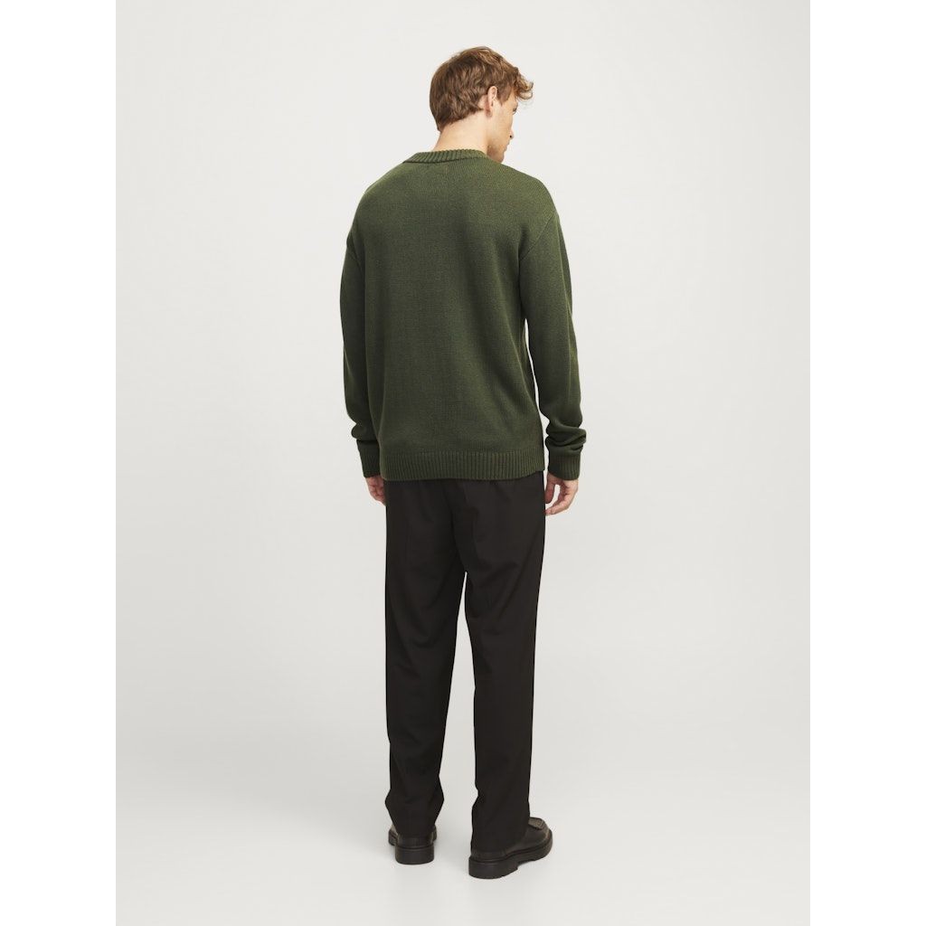 JACK & JONES Megztinis vyrams, Chaki, Jack knit crew neck 5