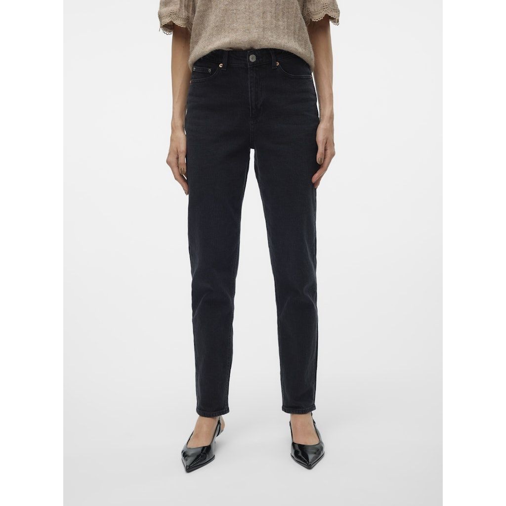 VERO MODA Aptempti džinsai moterims, Juoda, Tessa mom jeans 3