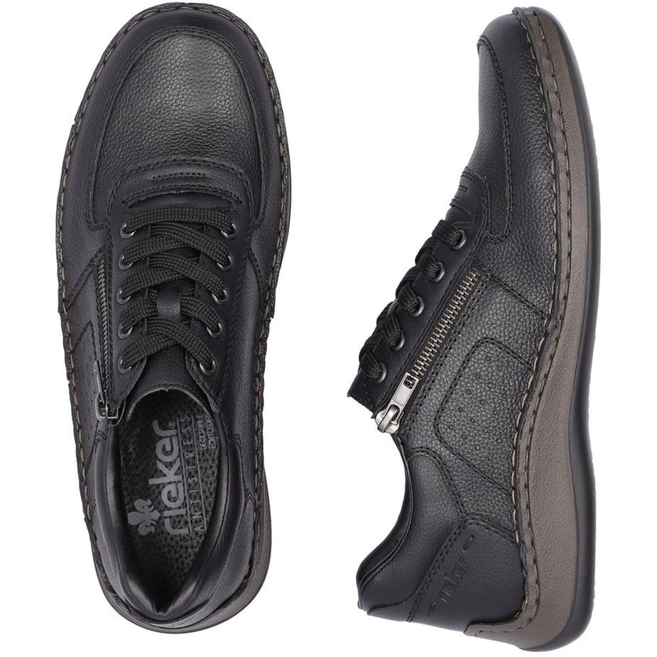 RIEKER Laisvalaikio bateliai vyrams, Juoda, LEISURE 11