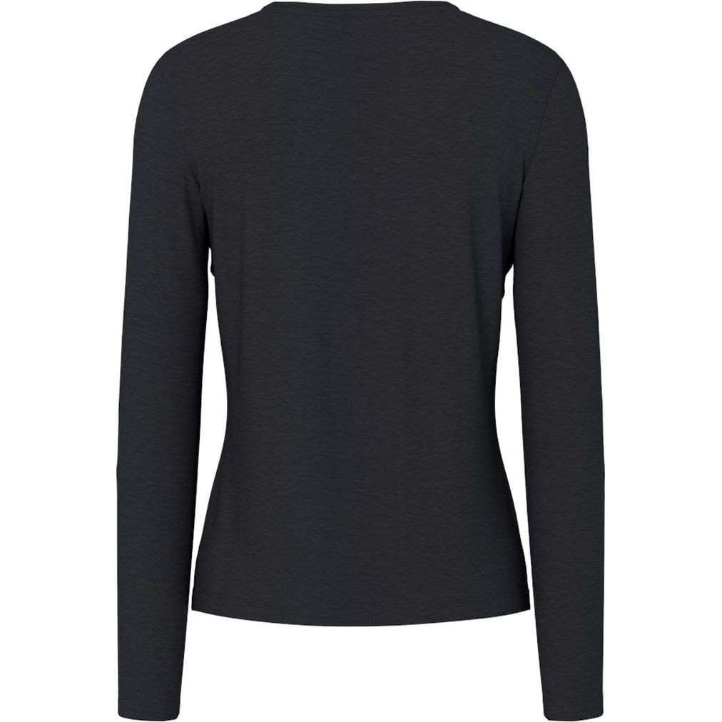 PIECES Marškinėliai ilgom. rankovėmis moterims, Juoda, Sirene tee 2