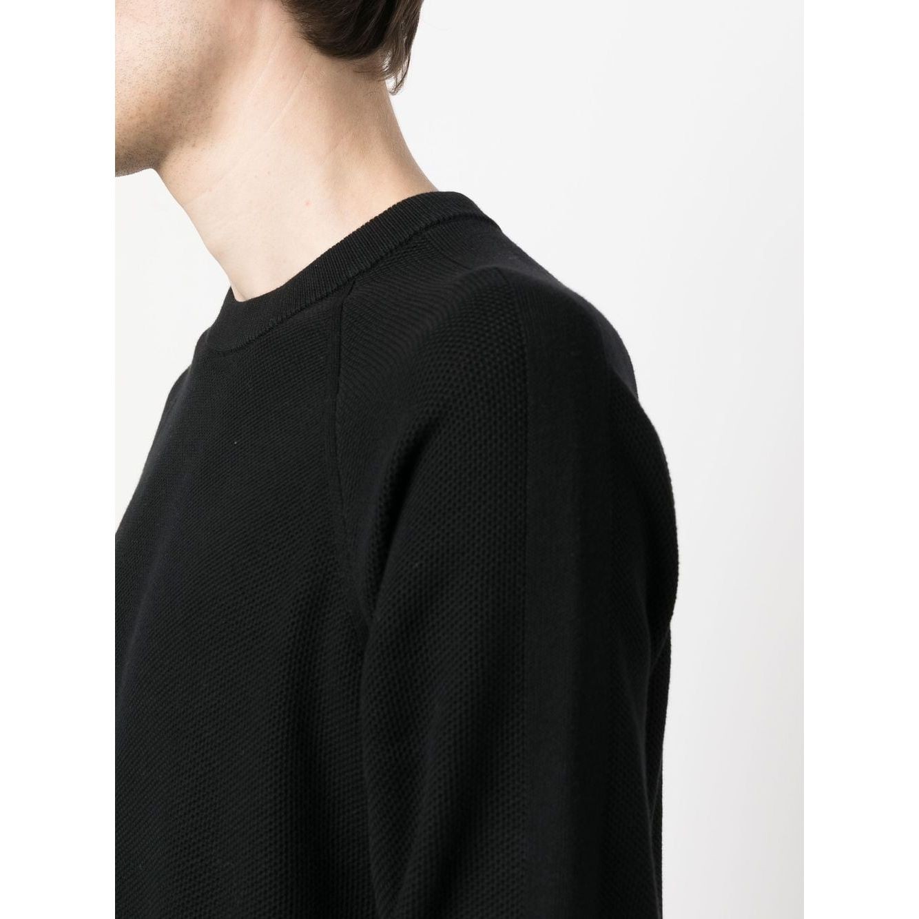 MICHAEL KORS Megztinis vyrams, Juoda, Mix stitch cotton crew sweater 4