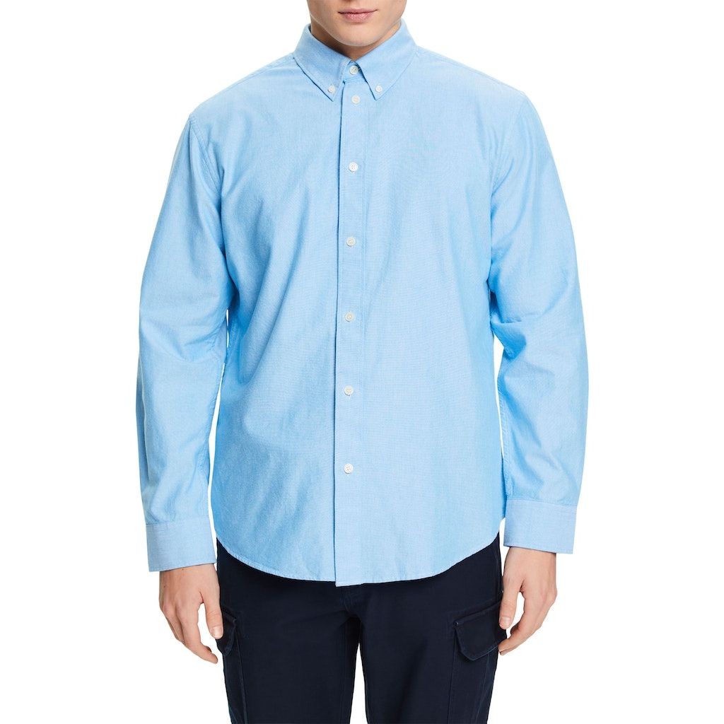 ESPRIT Marškiniai vyrams, Mėlyna, Cotton Poplin Shirt 2