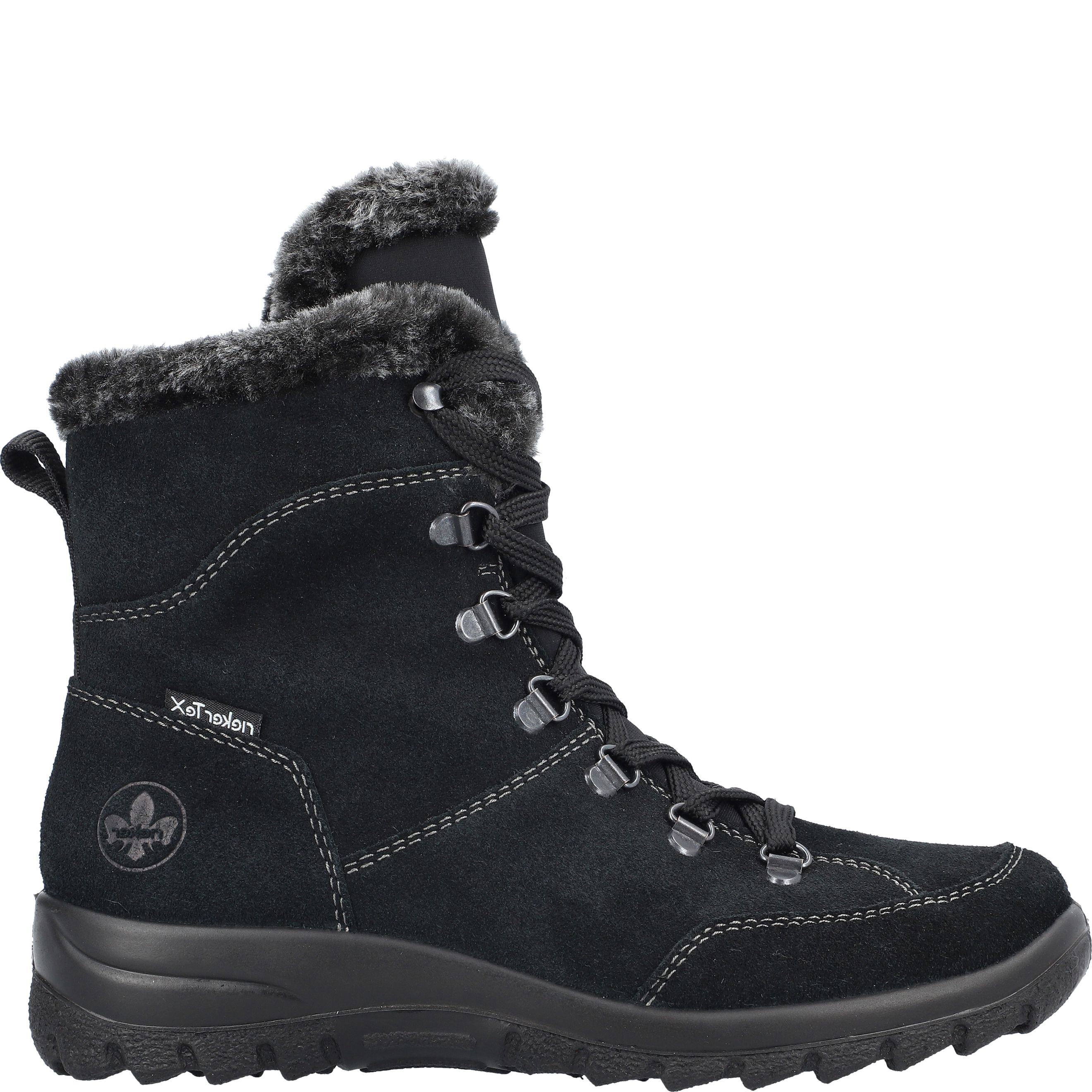 RIEKER Auliniai moterims, Juoda, Ladies mid height boots 5