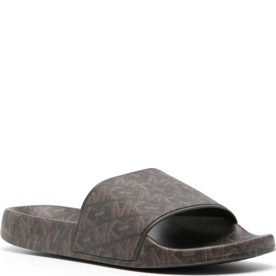 MICHAEL KORS Guminės šlepetės moterims, Ruda, Gilmore slide 2