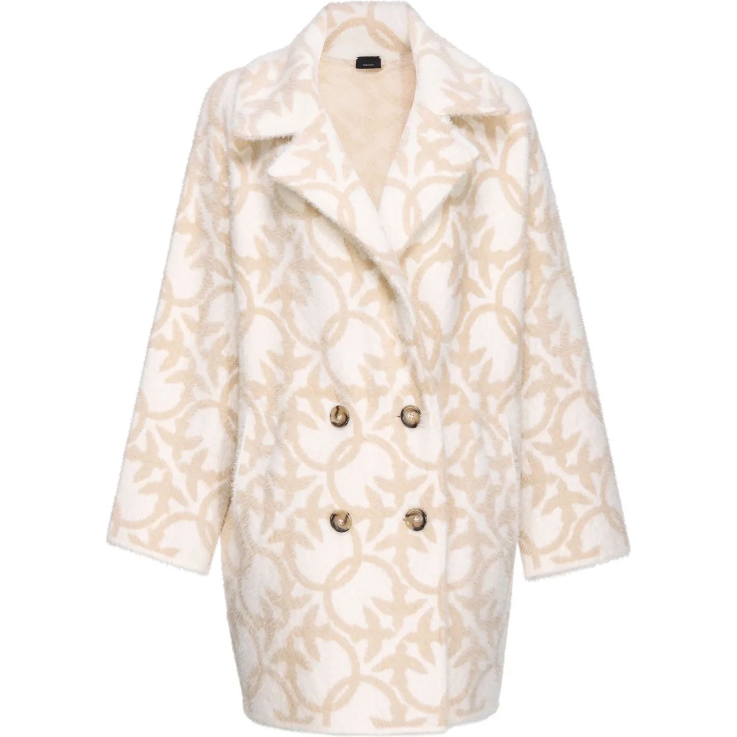 PINKO Paltas moterims, Smėlio, Love birds coat 1