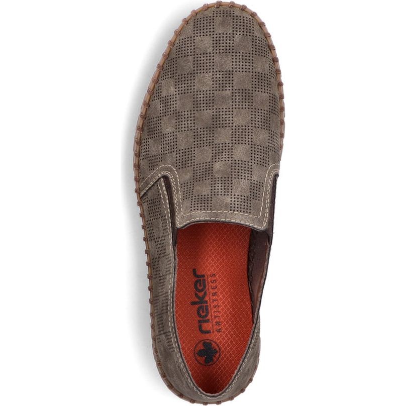 RIEKER Loaferiai vyrams, Ruda, Slipper 5