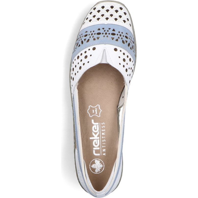 RIEKER Balerinos moterims, Balta, Ballerinas 5