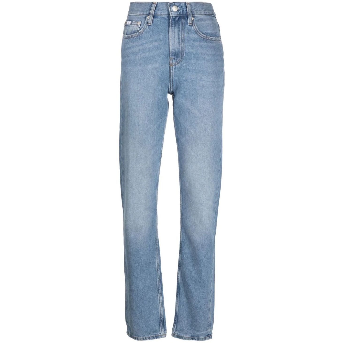 CALVIN KLEIN JEANS Tiesūs džinsai -moterims, Mėlyna, Authentic slim straight 1