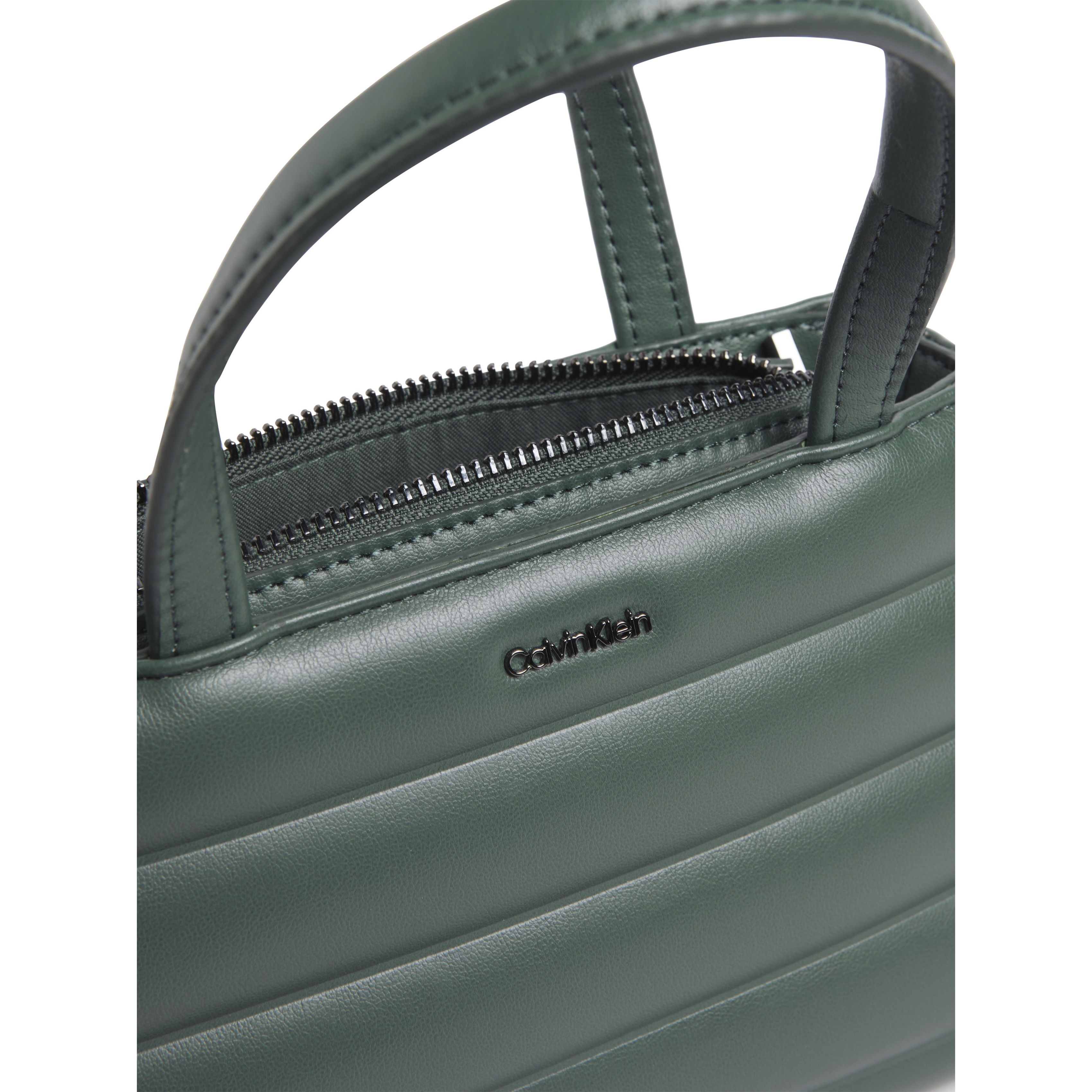 CALVIN KLEIN Rankinė per petį moterims, Žalia, Line quilt mini tote 3