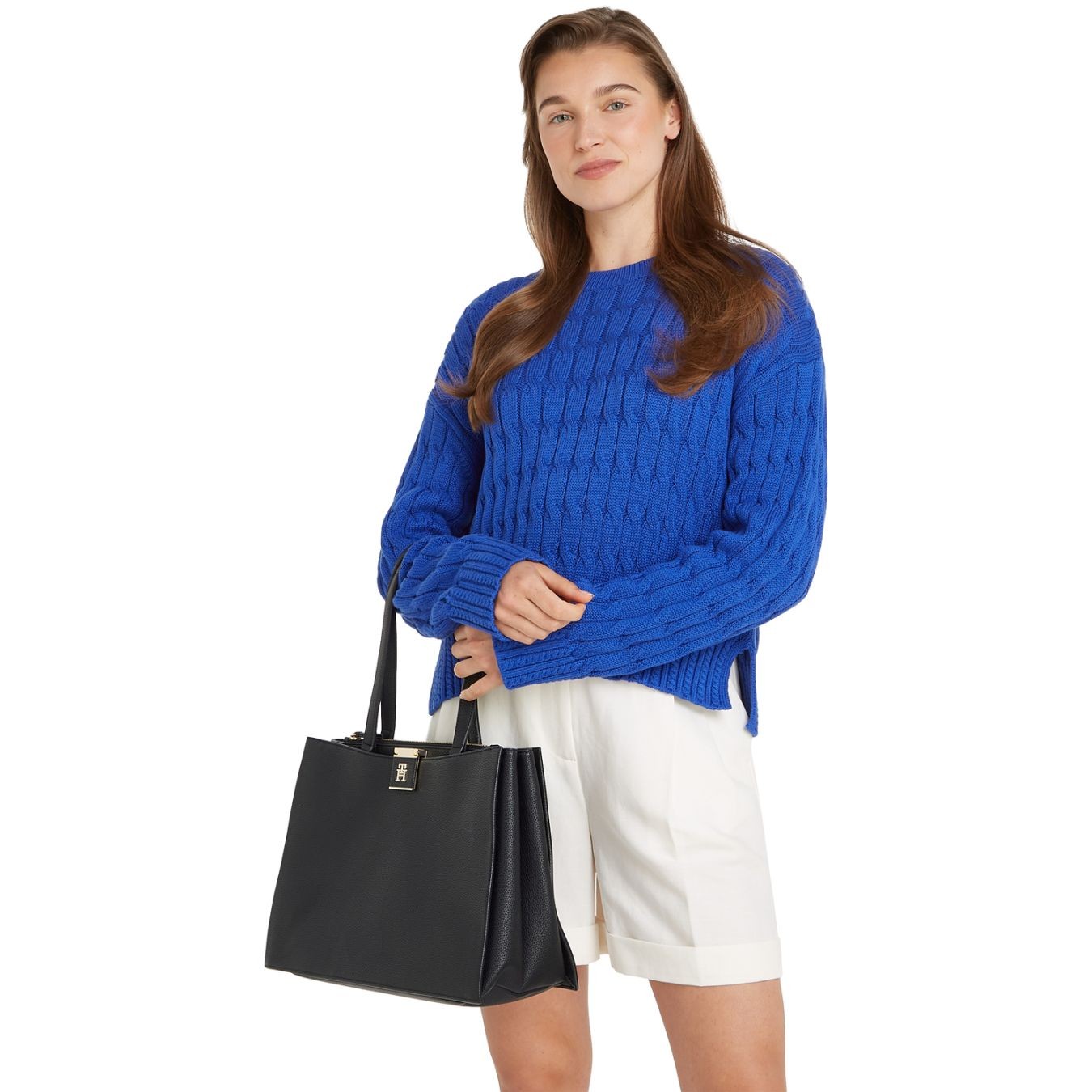 TOMMY HILFIGER Pirkinių krepšys moterims, Juoda, Her tote 5