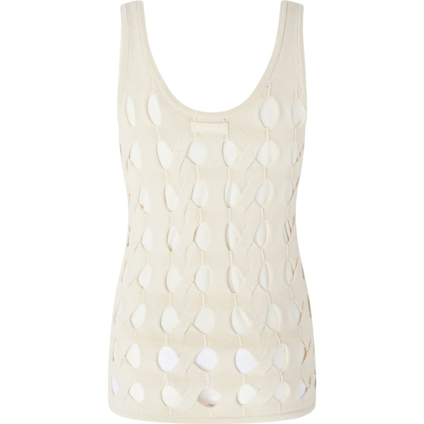 PINKO Marškiniai be rankovių moterims, Balta, Derrik tank top 2