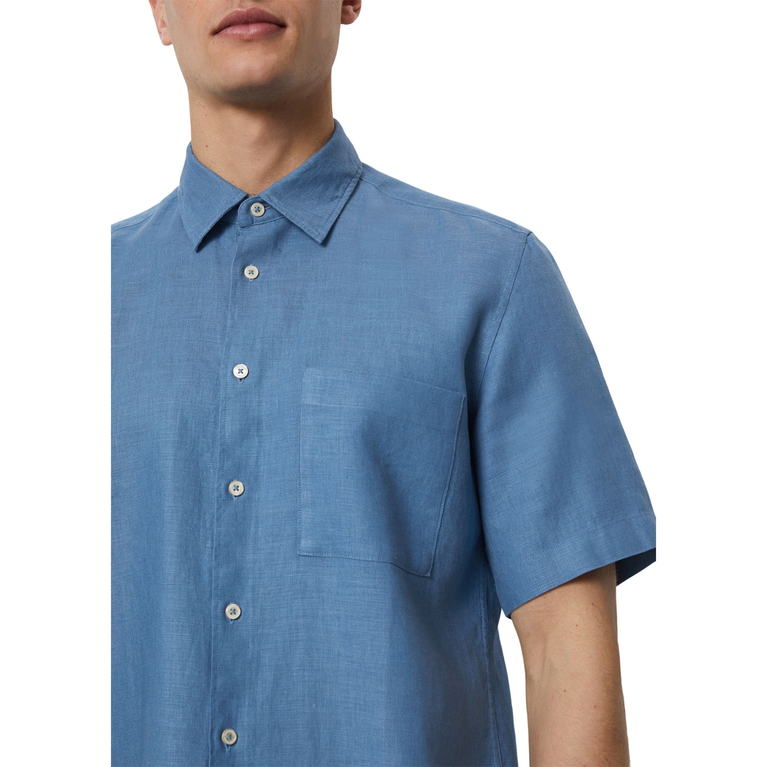 MARC O'POLO Marškiniai trump. rankovėmis vyrams, Mėlyna 4