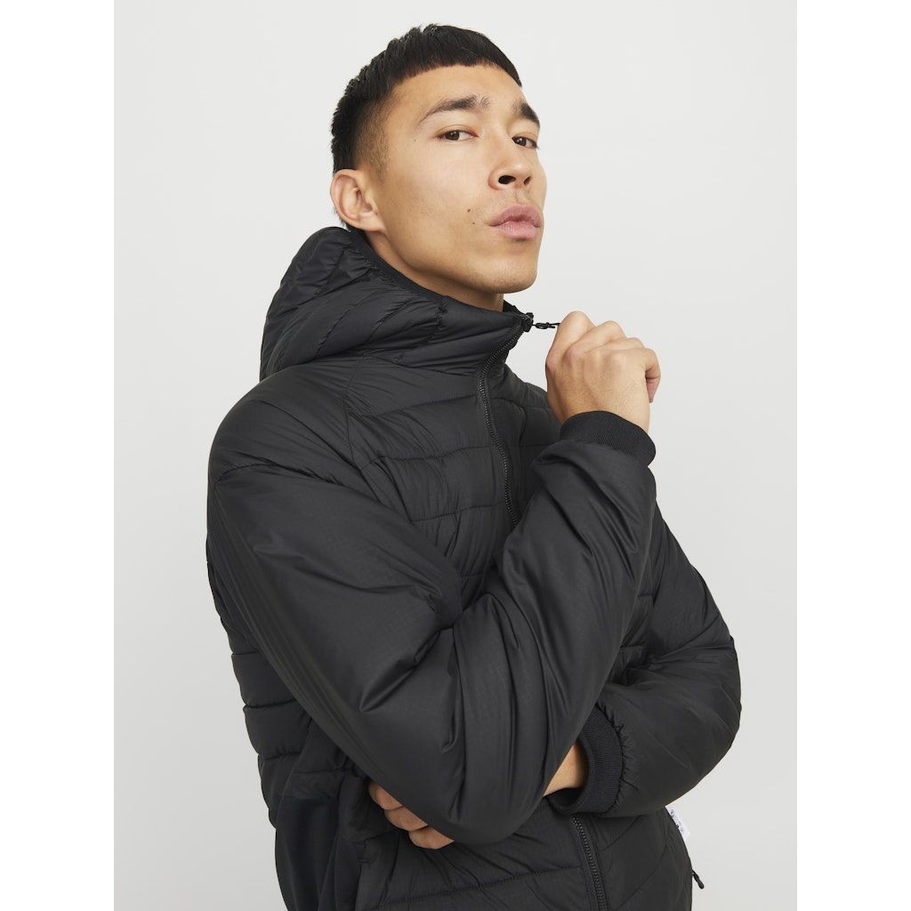 JACK & JONES Lengva striukė vyrams, Juoda, Estate hybrid jacket 3