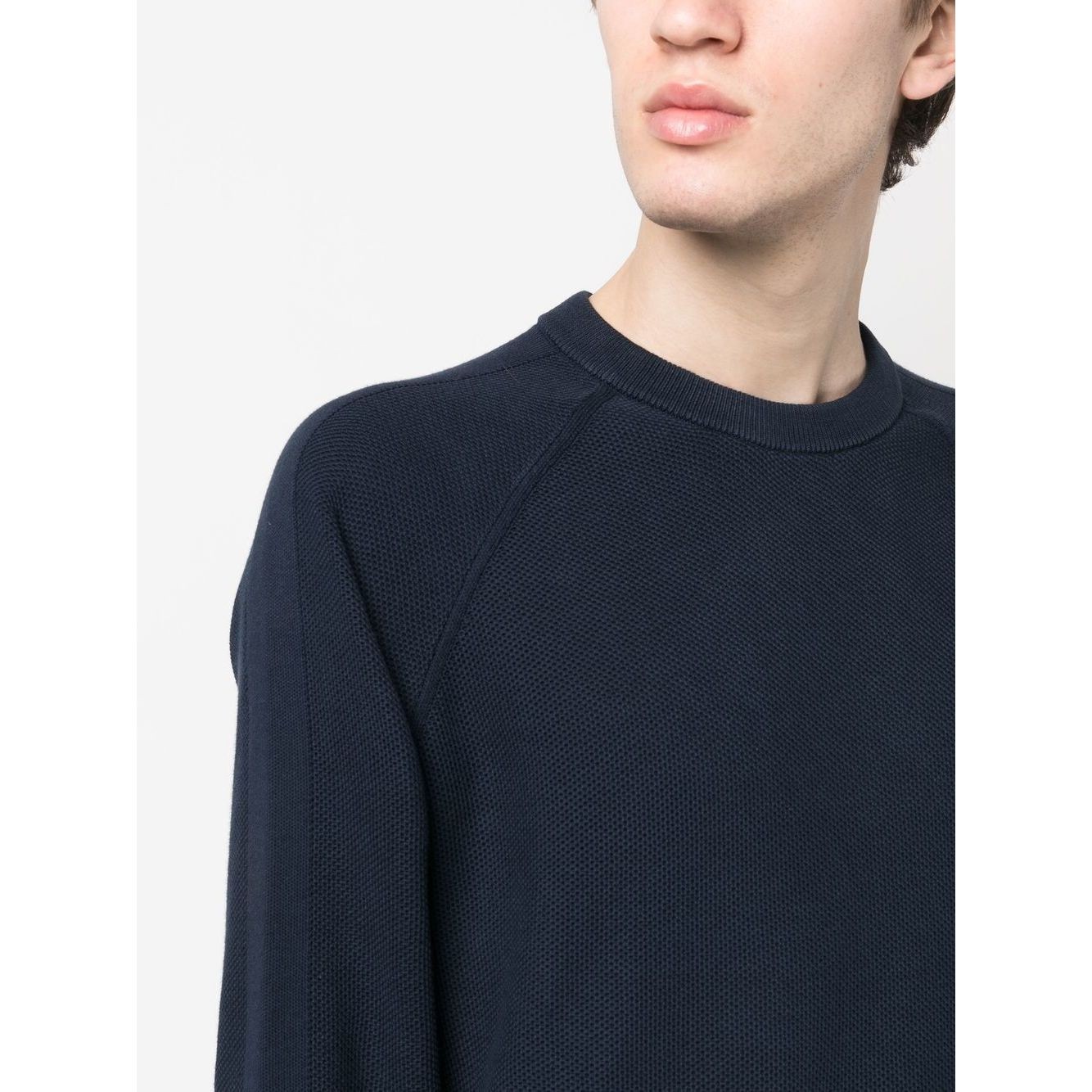 MICHAEL KORS Megztinis vyrams, Mėlyna, Mix stitch cotton crew sweater 4