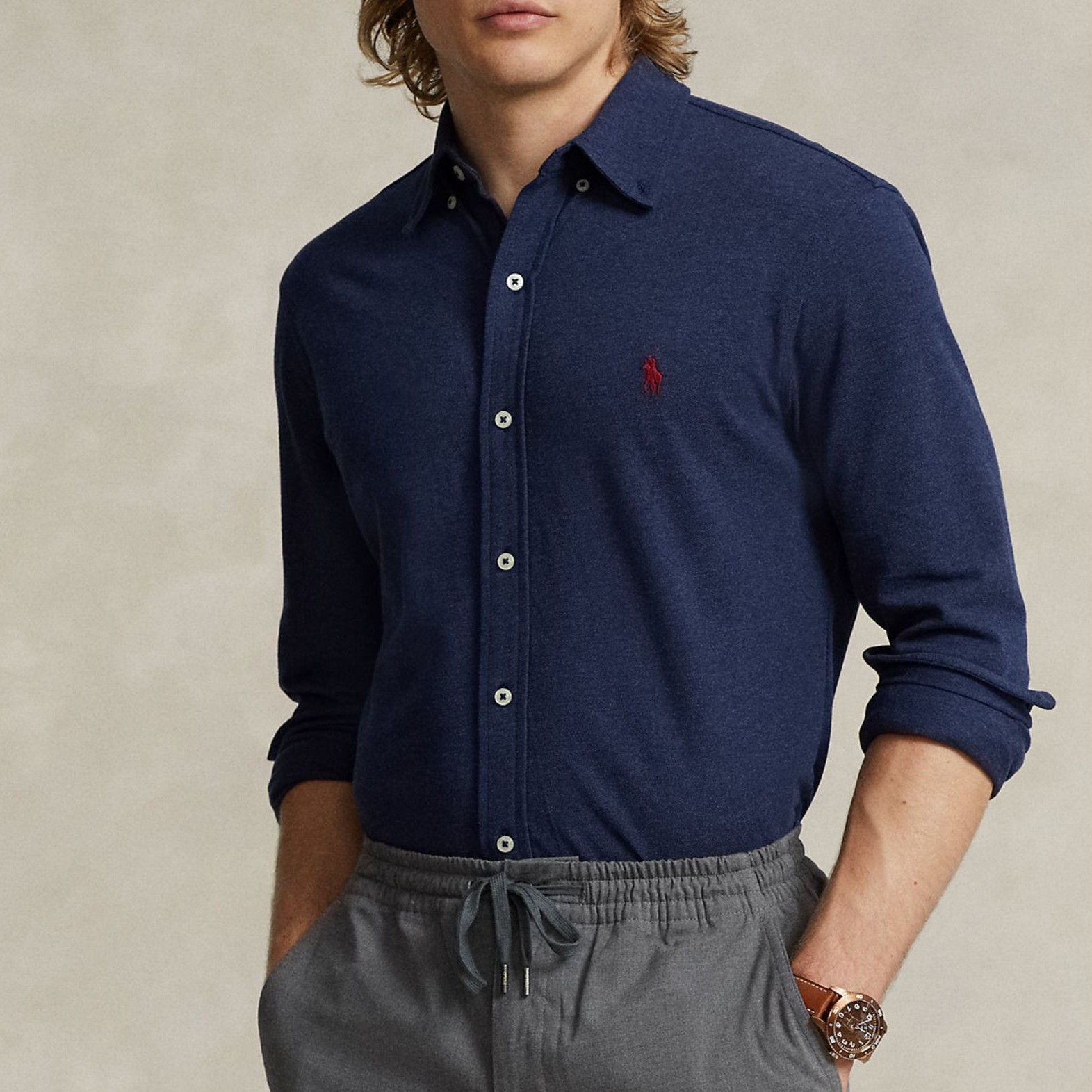 POLO RALPH LAUREN Marškiniai ilgomis rankovėmis vyrams, Long sleeve sport shirt 2