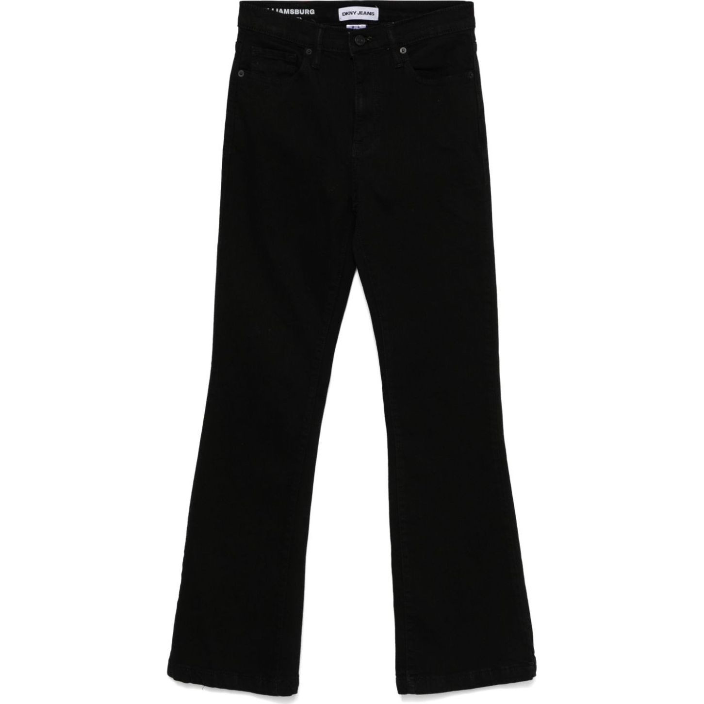 DKNY Platūs džinsai moterims, Žalia, High rise flare 1