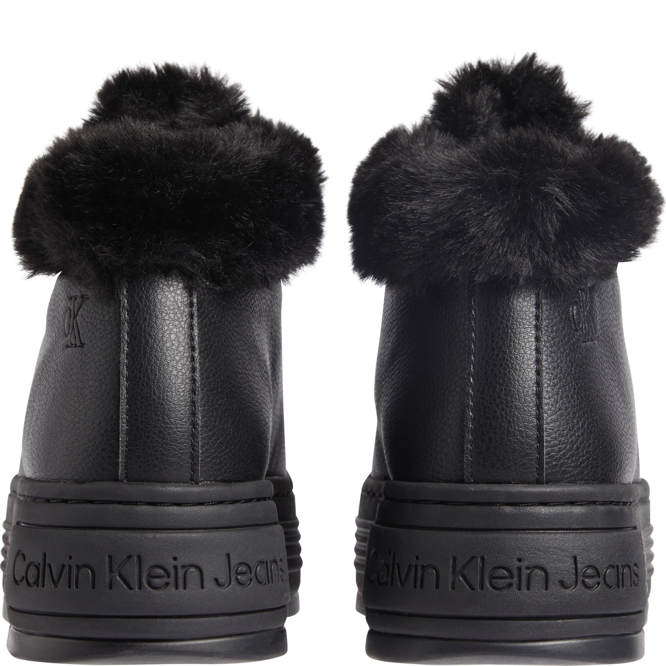 CALVIN KLEIN JEANS Pašiltinti aulinukai moterims, Juoda, Bold low laceup booties 3