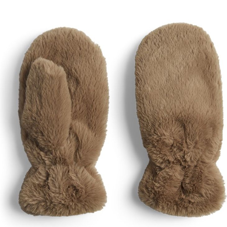 PIECES Kumštinės pirštinės moterims, Ruda, Jeanel mittens