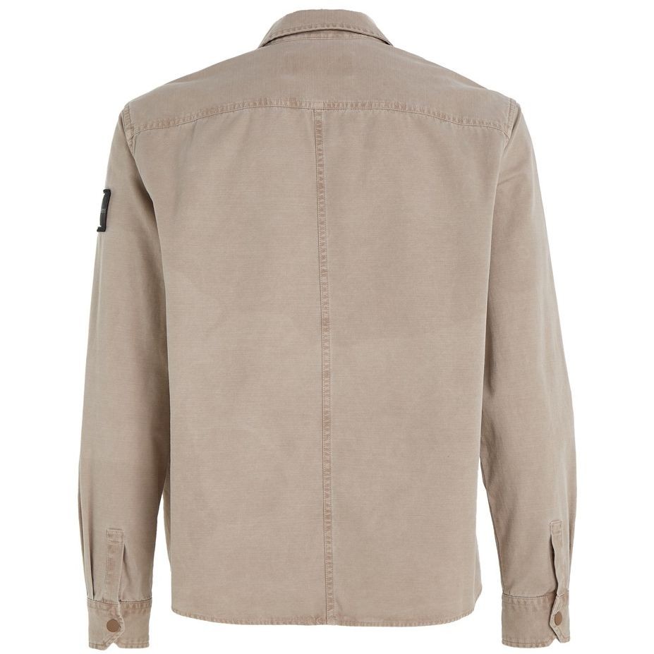 CALVIN KLEIN JEANS Marškiniai ilgomis rankovėmis vyrams, Smėlio, Mineral dye utility overshirt 2
