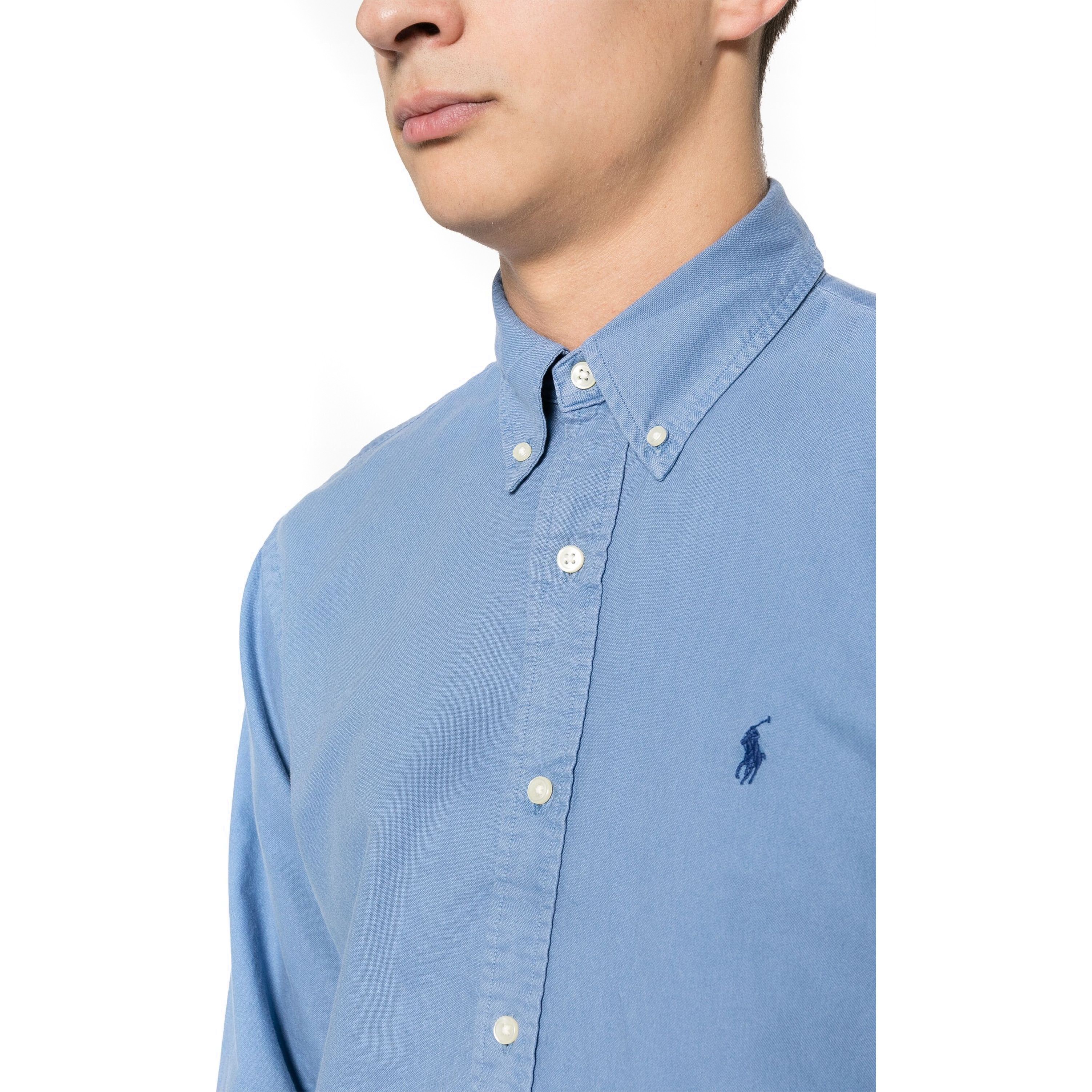 POLO RALPH LAUREN Marškiniai ilgomis rankovėmis vyrams, Mėlyna, Long sleeve sport shirt 5