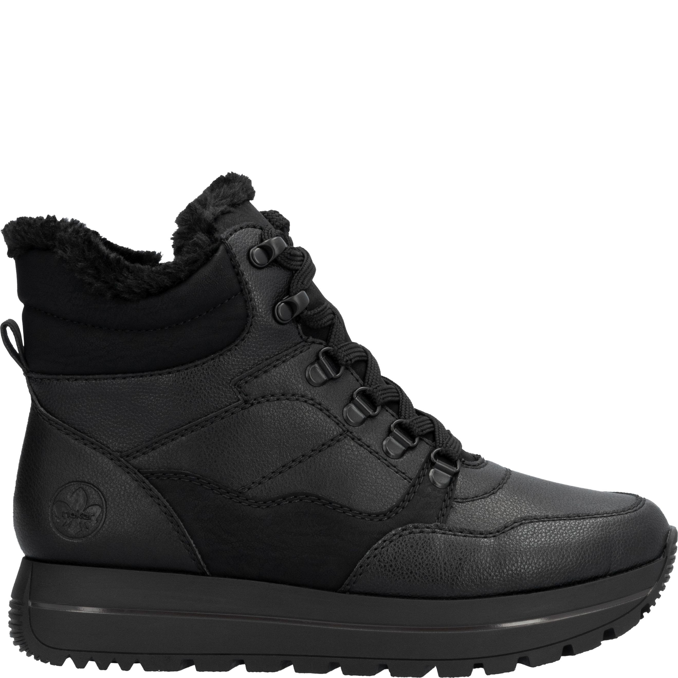 RIEKER Aulinukai moterims, Juoda, Ladies mid height boots 3