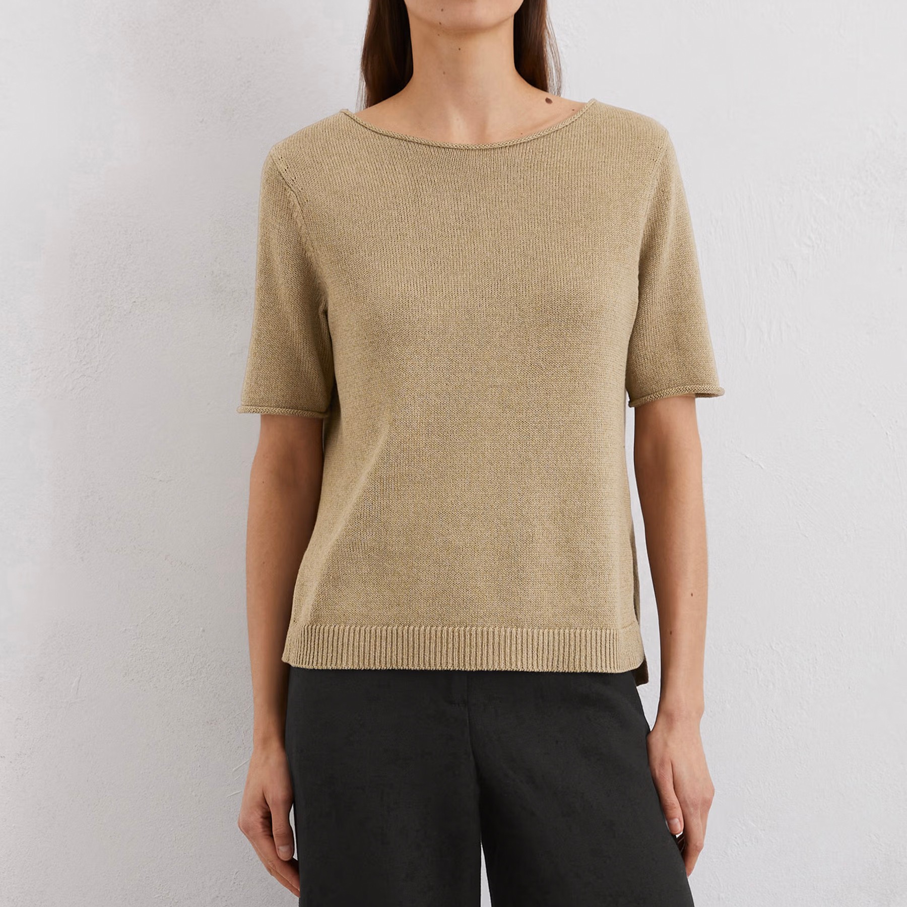 MARC O'POLO Marškinėliai trump. rankovėmis moterims, Smėlio, Tshirts sh M03501162025, MARC O'POLO 2