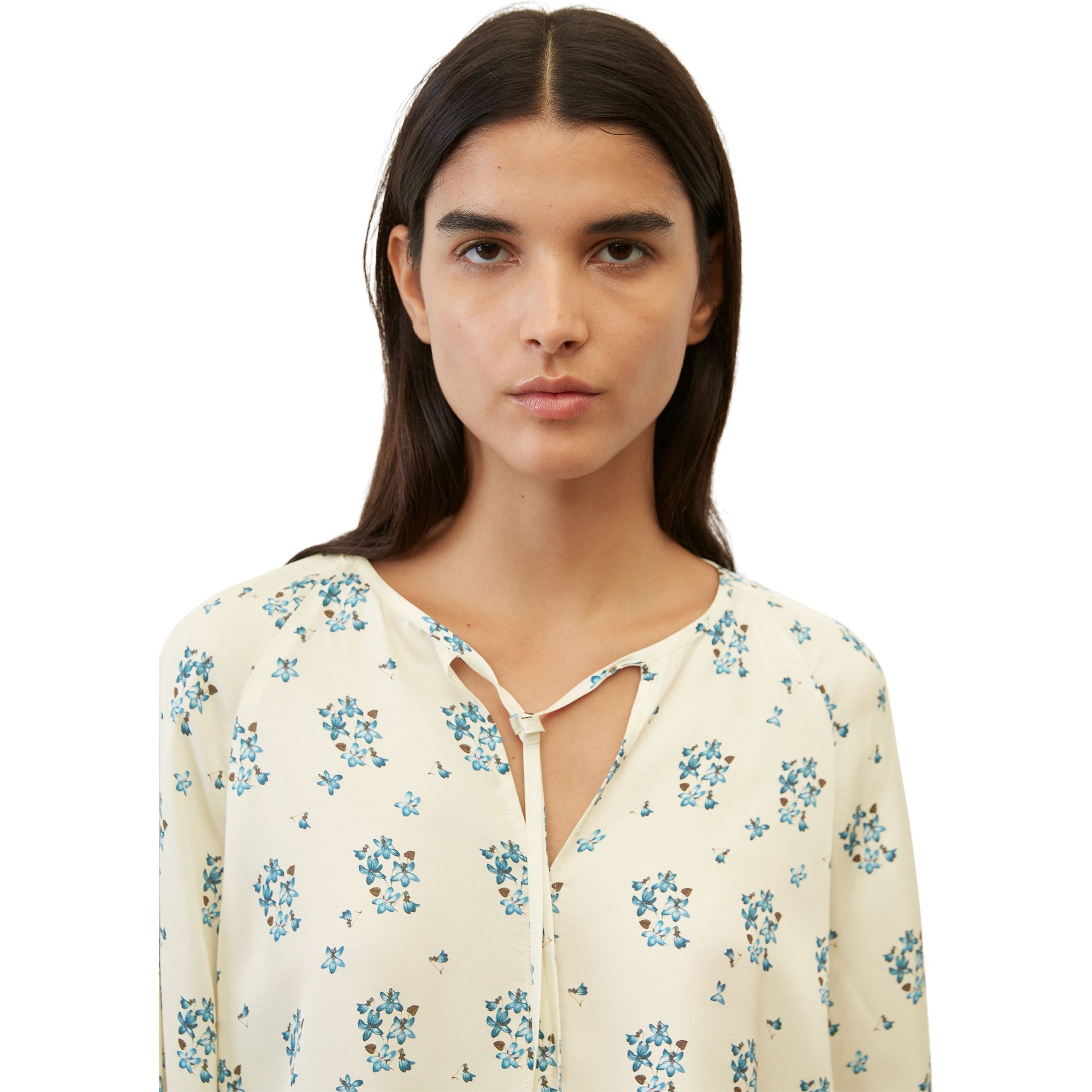 MARC O'POLO Marškiniai moterims, Ruda, Blouse LS 4