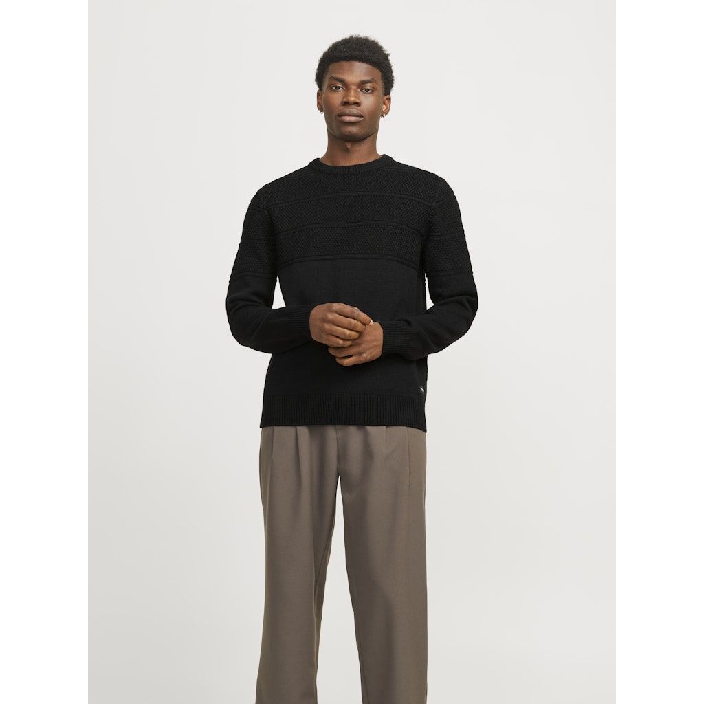 JACK & JONES Megztinis vyrams, Juoda, Jerry knit 7