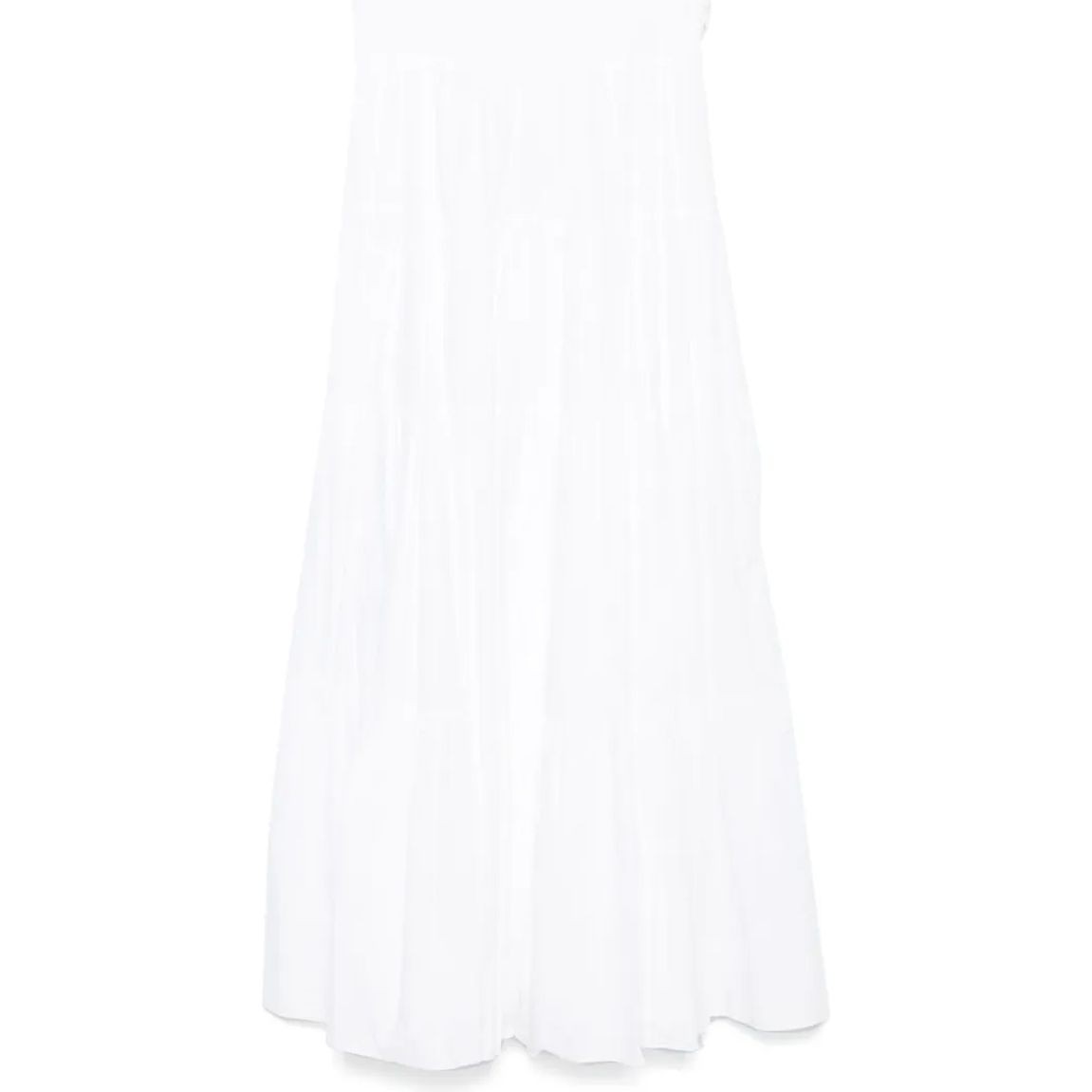 MICHAEL KORS Midi suknelė moterims, Balta, Scoop neck tier dress 1