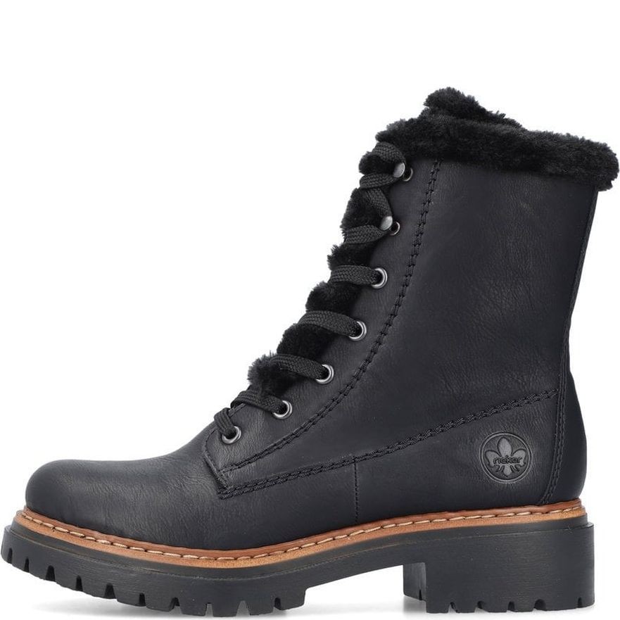 RIEKER Aulinukai moterims, Juoda, Ladies mid height boots 2