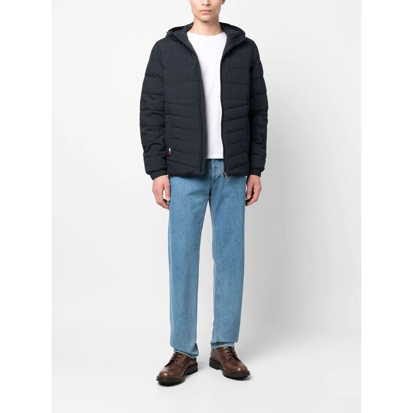 TOMMY HILFIGER Lengva striukė vyrams, Mėlyna, Branded hooded jacket 2