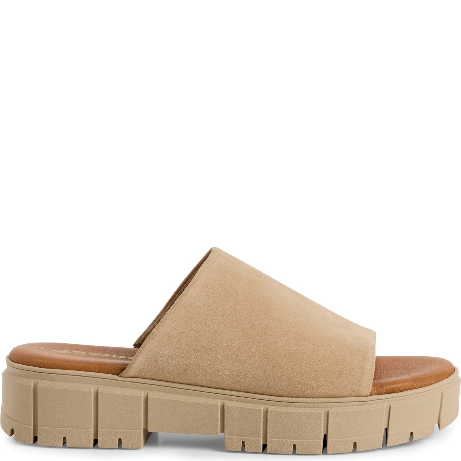 TAMARIS Šlepetės moterims, Smėlio, Wedge/plat mule 2