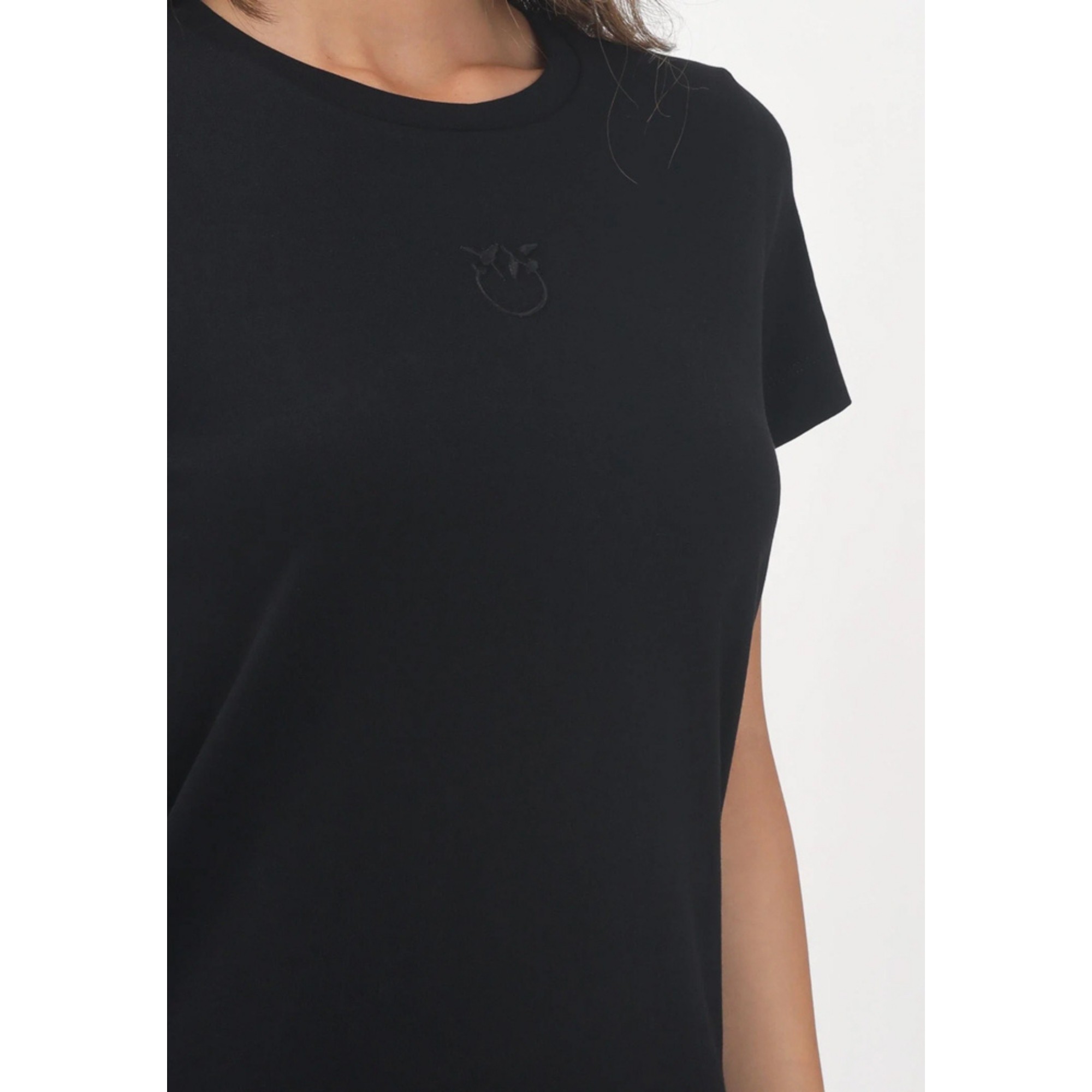 PINKO Marškinėliai trump. rankovėmis moterims, Juoda, Bussolotto t-shirt 3