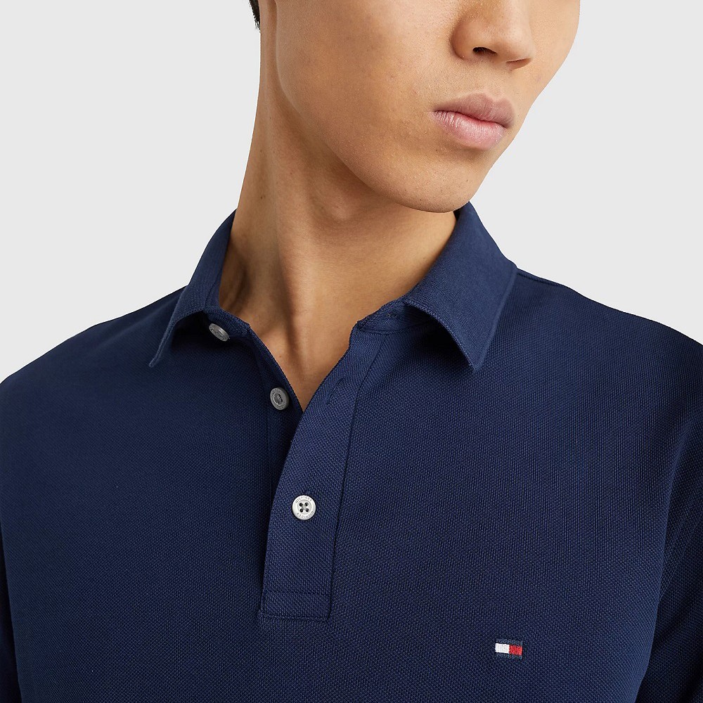 TOMMY HILFIGER Polo marškiniai trumpos rank. vyrams, Mėlyna, 1985 slim polo 3