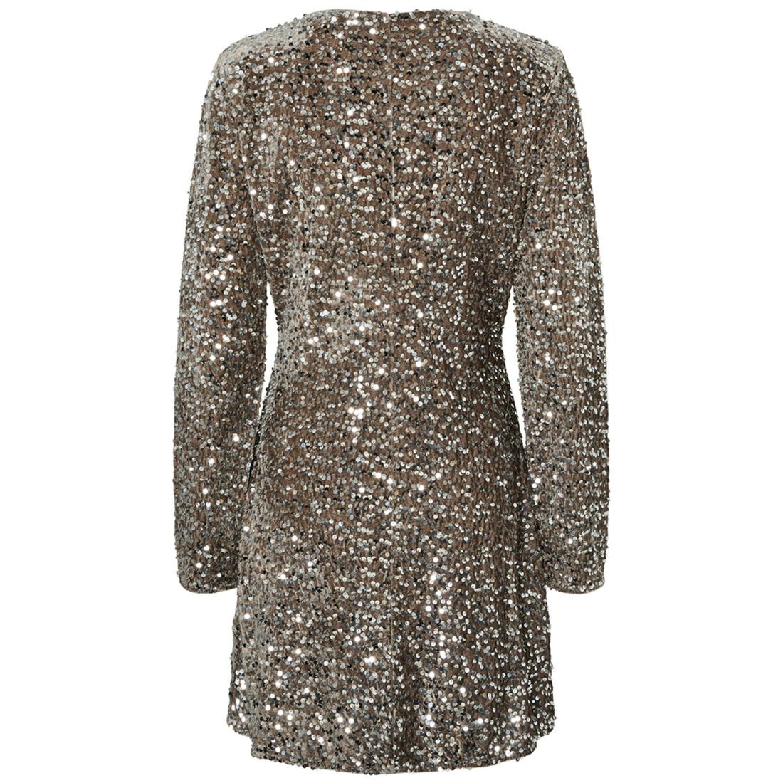 PIECES Mini suknelė moterims, Gray, Kam v-neck dress 2