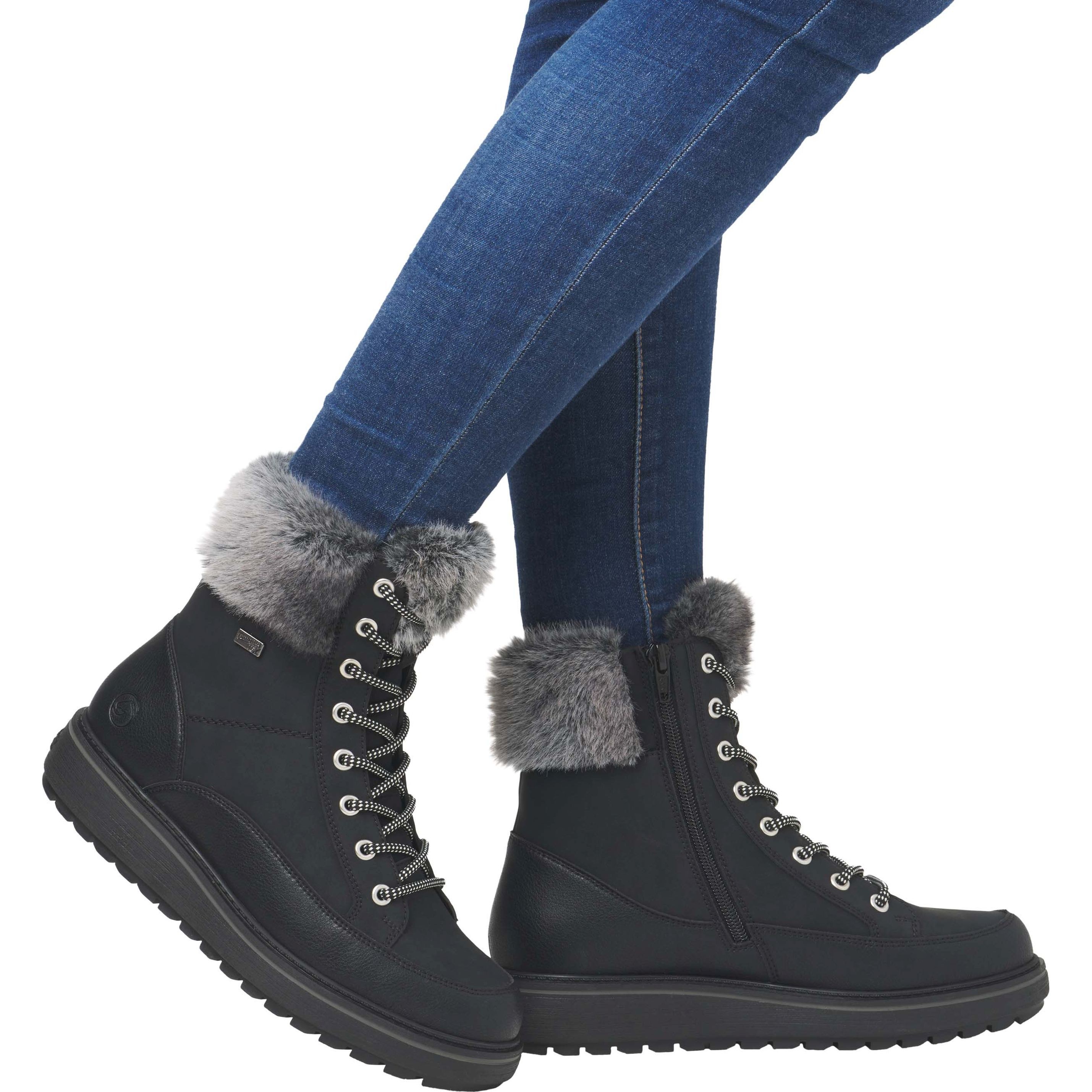 REMONTE Aulinukai moterims, Juoda, Ladies mid height boots 2